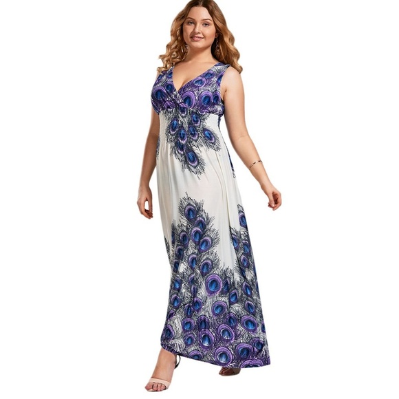 PREORDER NWT Plus Size V Neck Maxi Dress - Picture 3 of 6